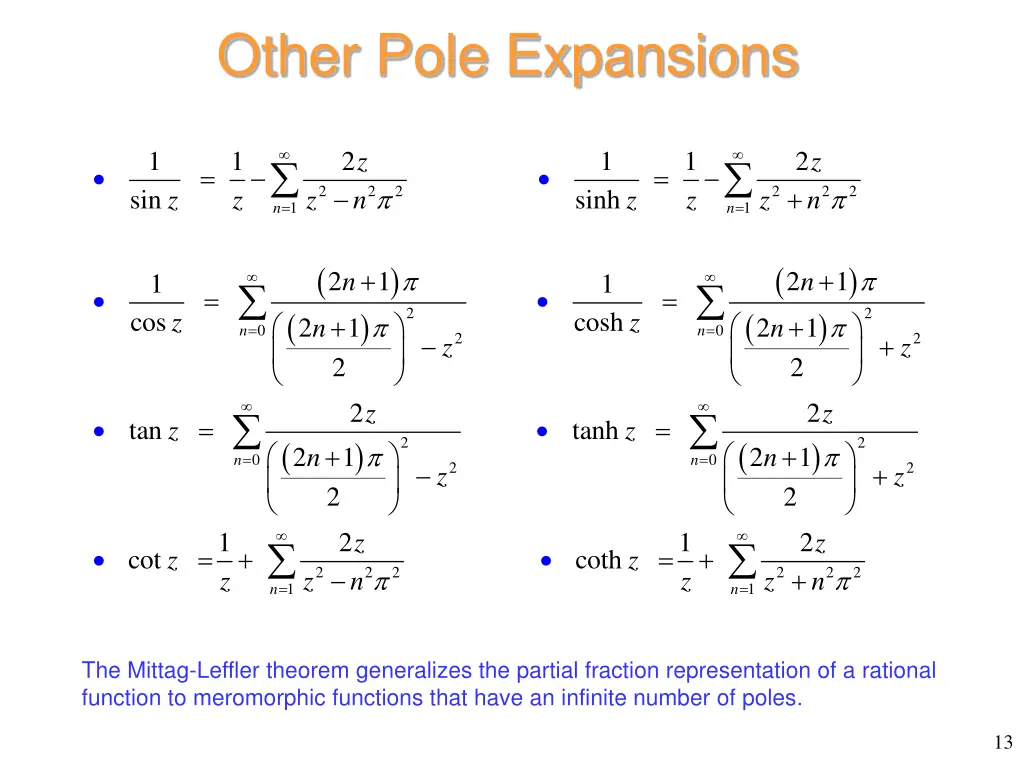 other pole expansions