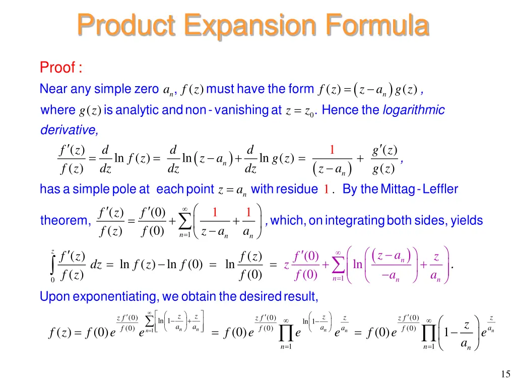 product expansion formula