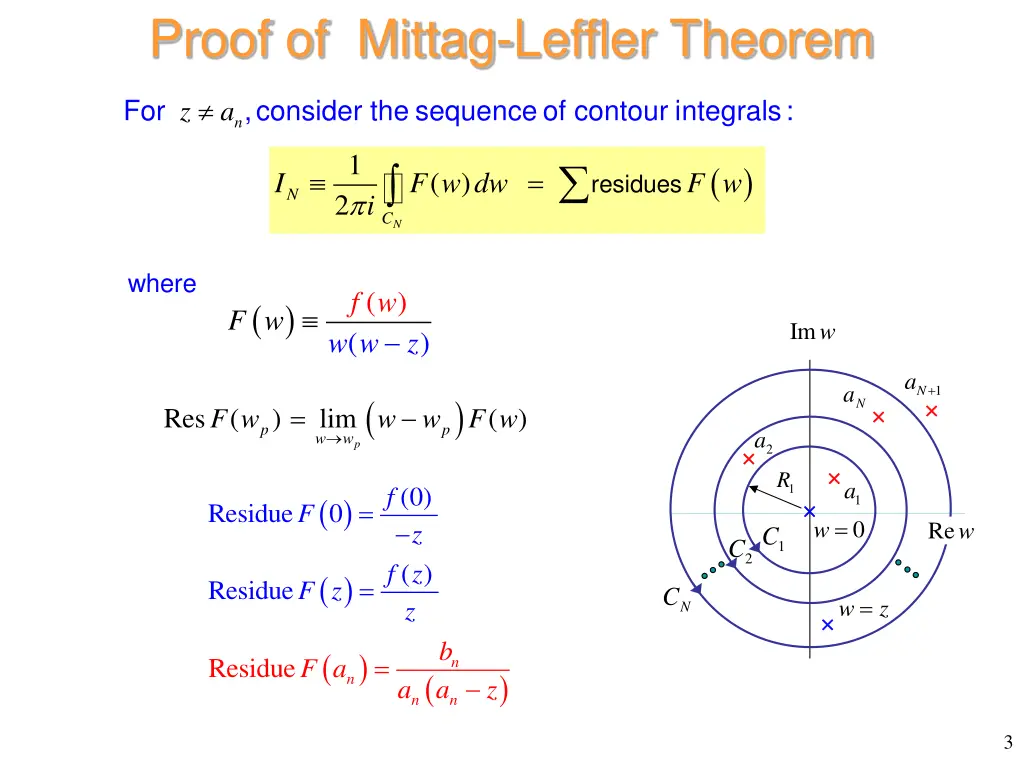 proof of mittag leffler theorem