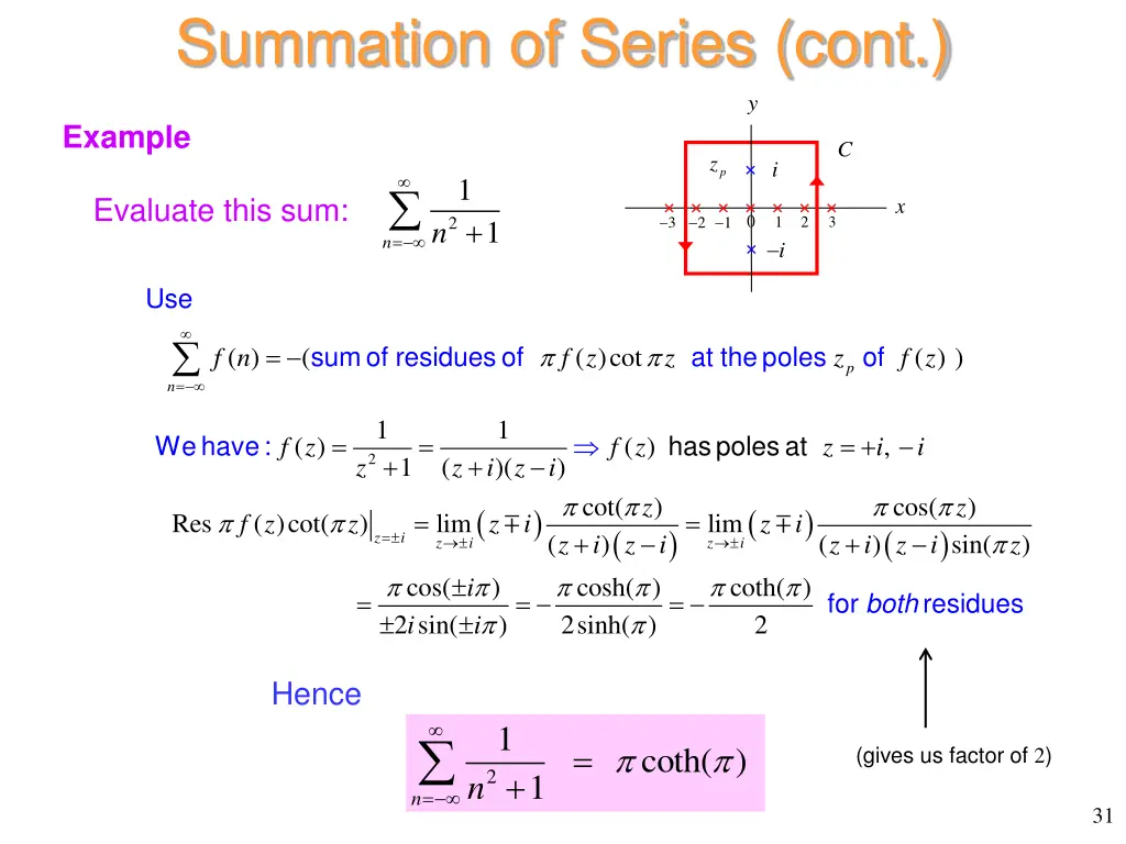 summation of series cont 1