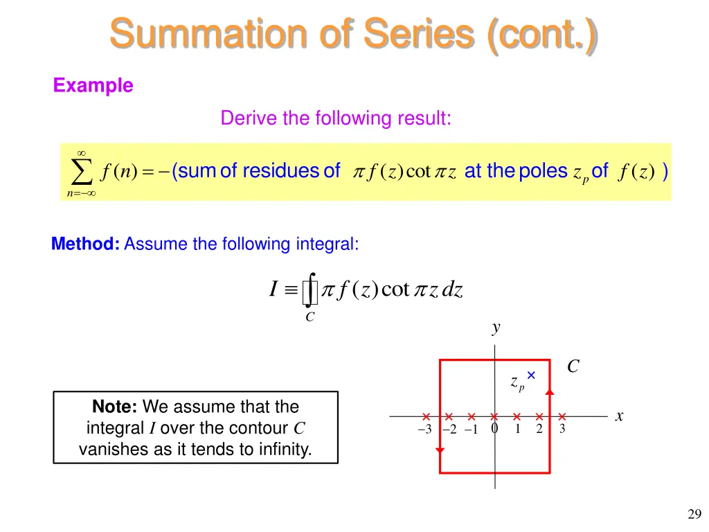 summation of series cont