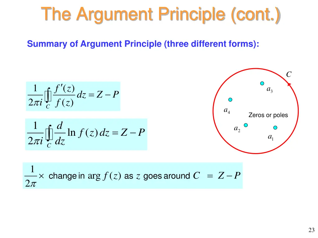 the argument principle cont 4