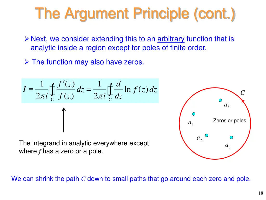 the argument principle cont