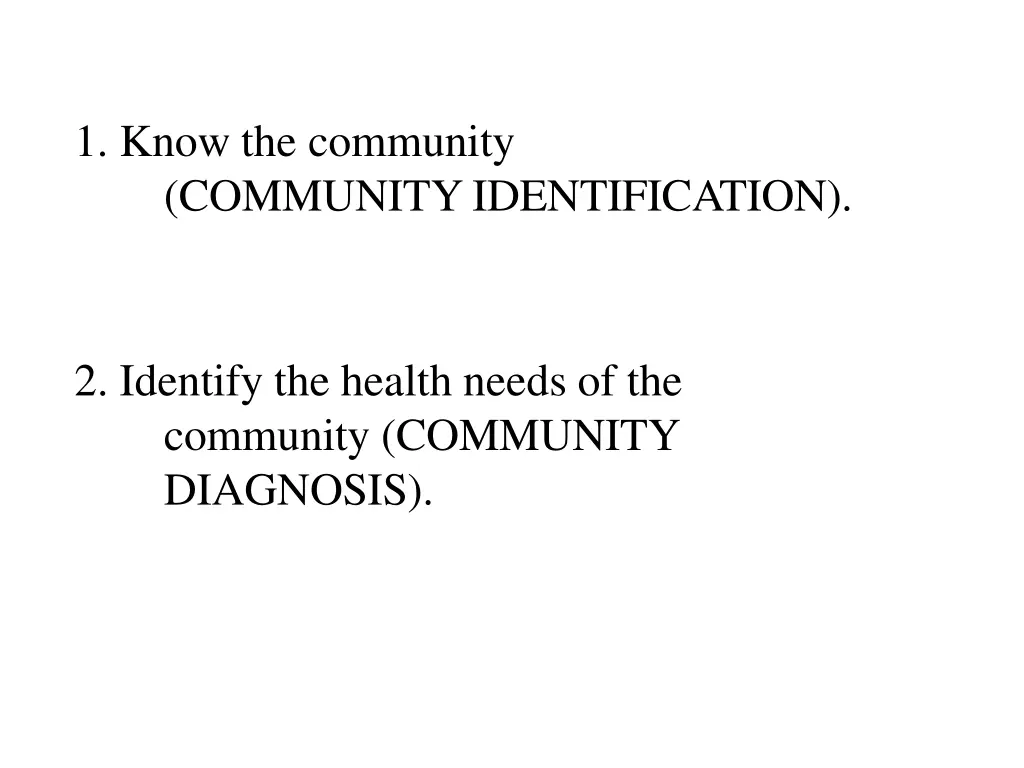 1 know the community communityidentification