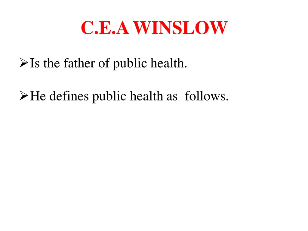 c e awinslow