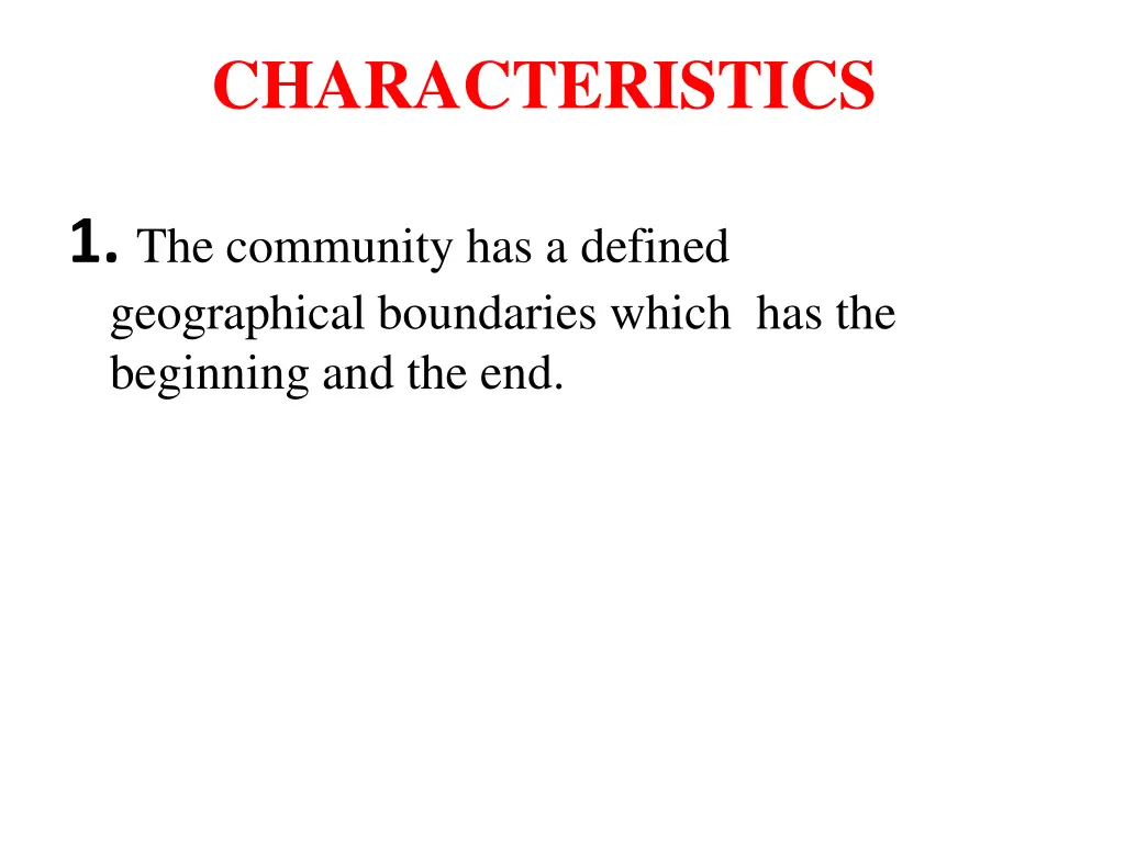 characteristics
