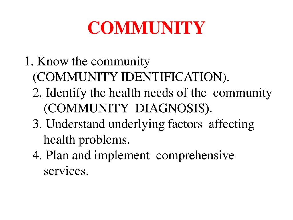 community