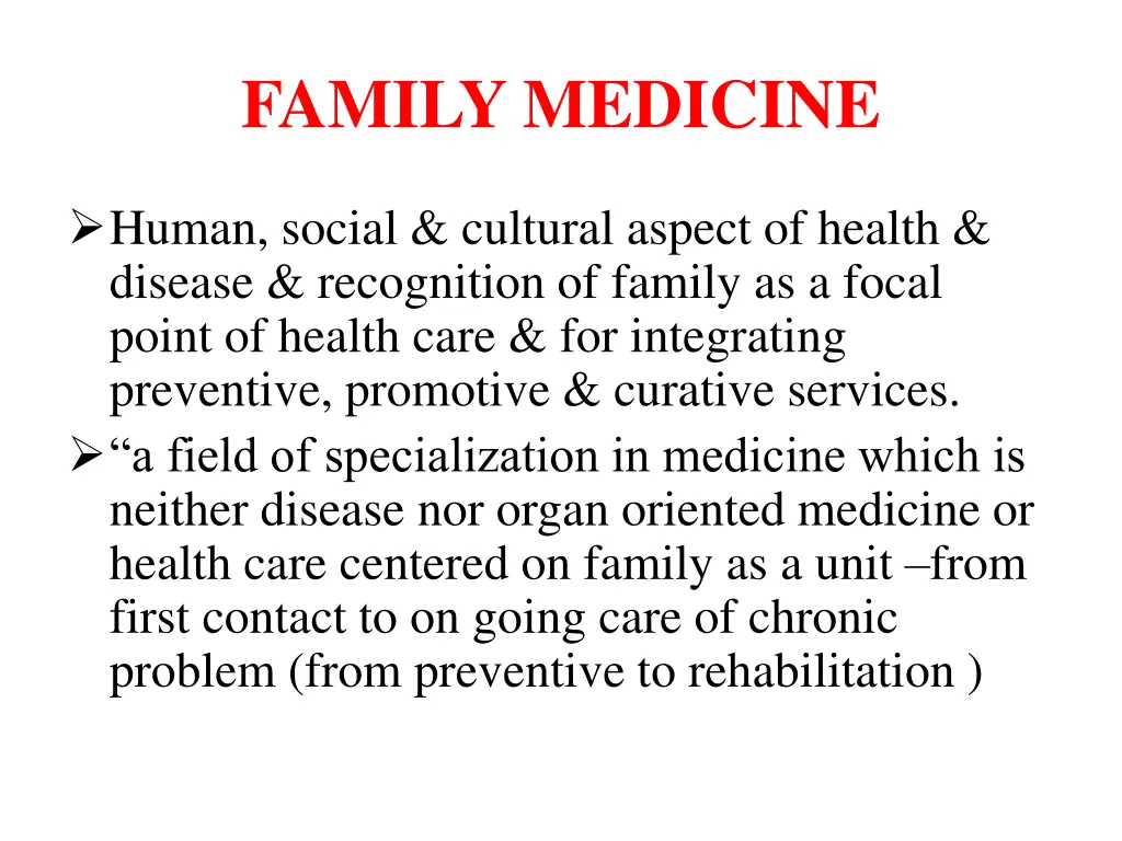 family medicine