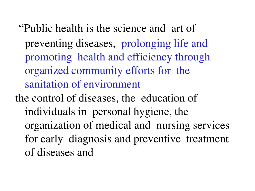 public health is the science