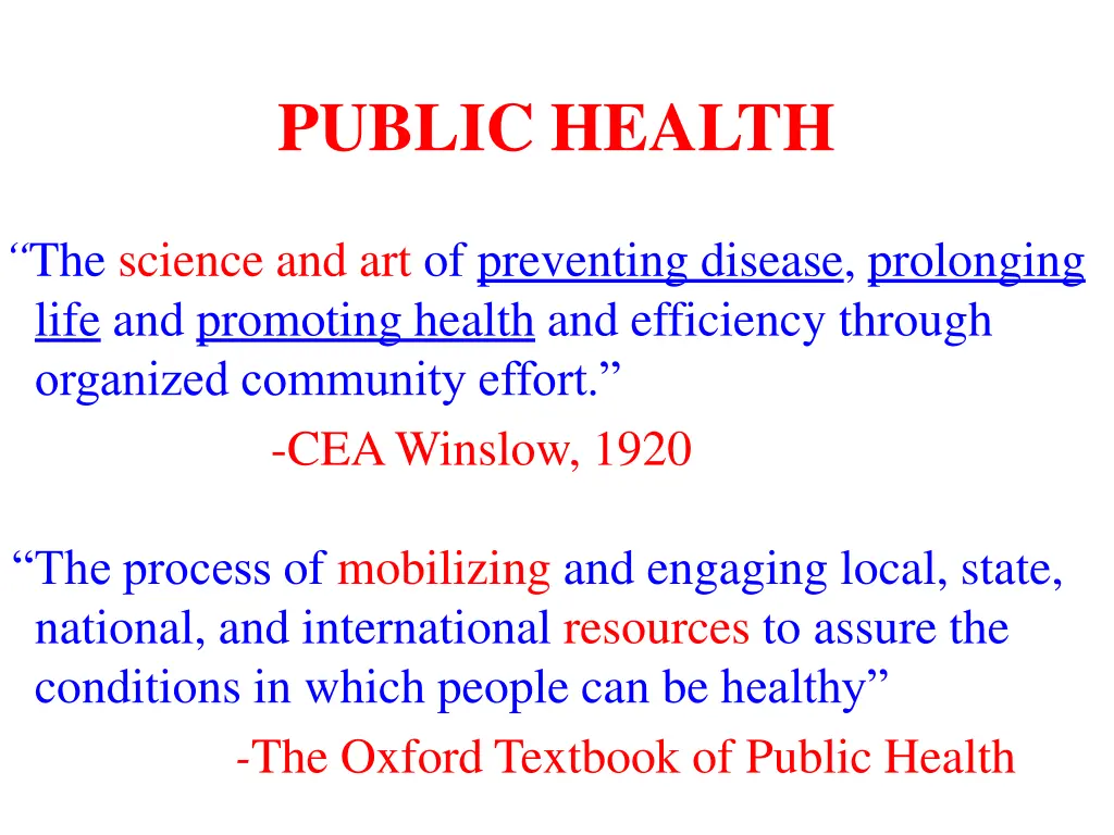 public health