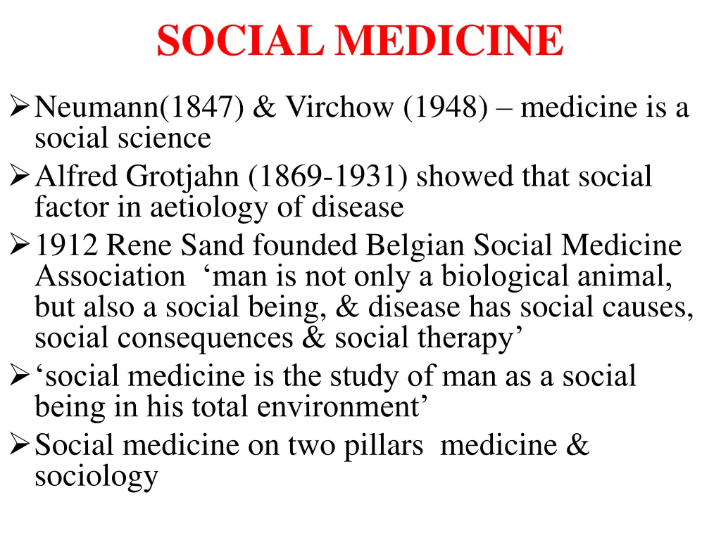 social medicine