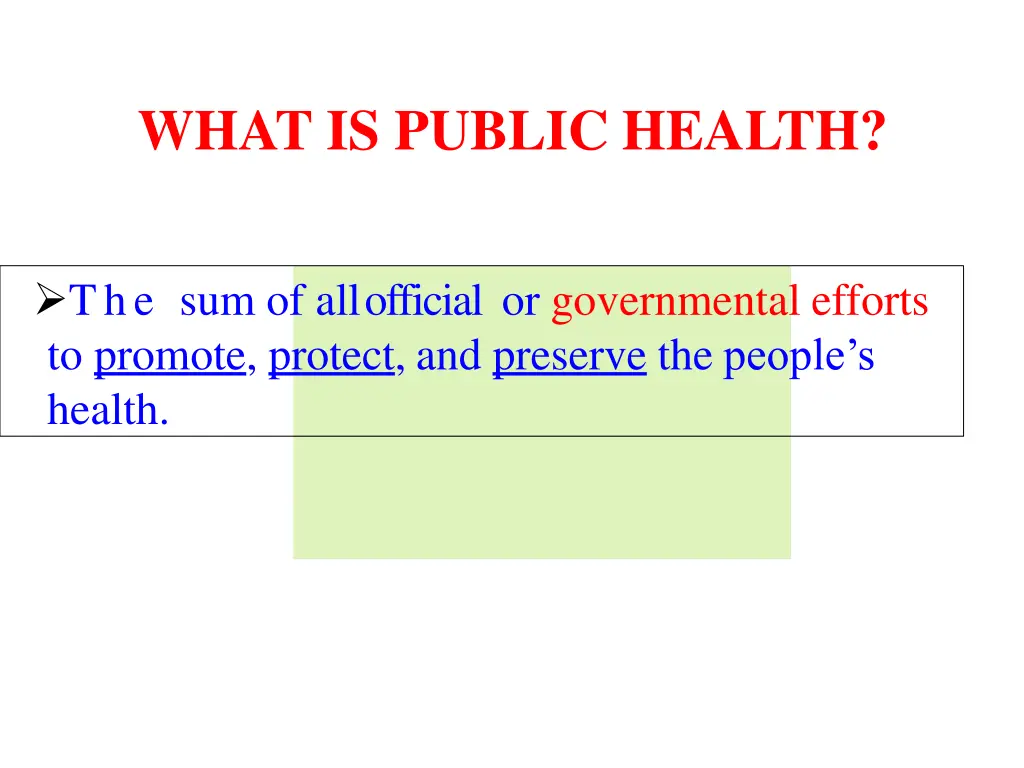 what is public health