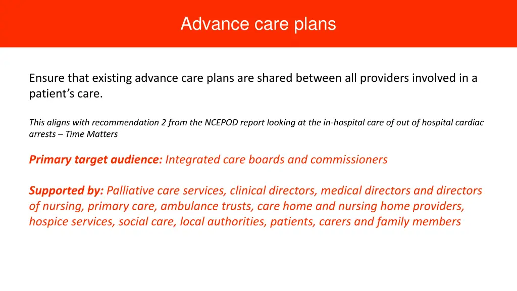 advance care plans