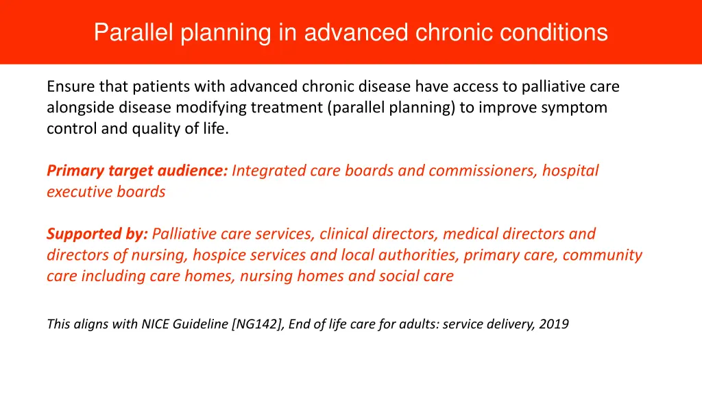 parallel planning in advanced chronic conditions
