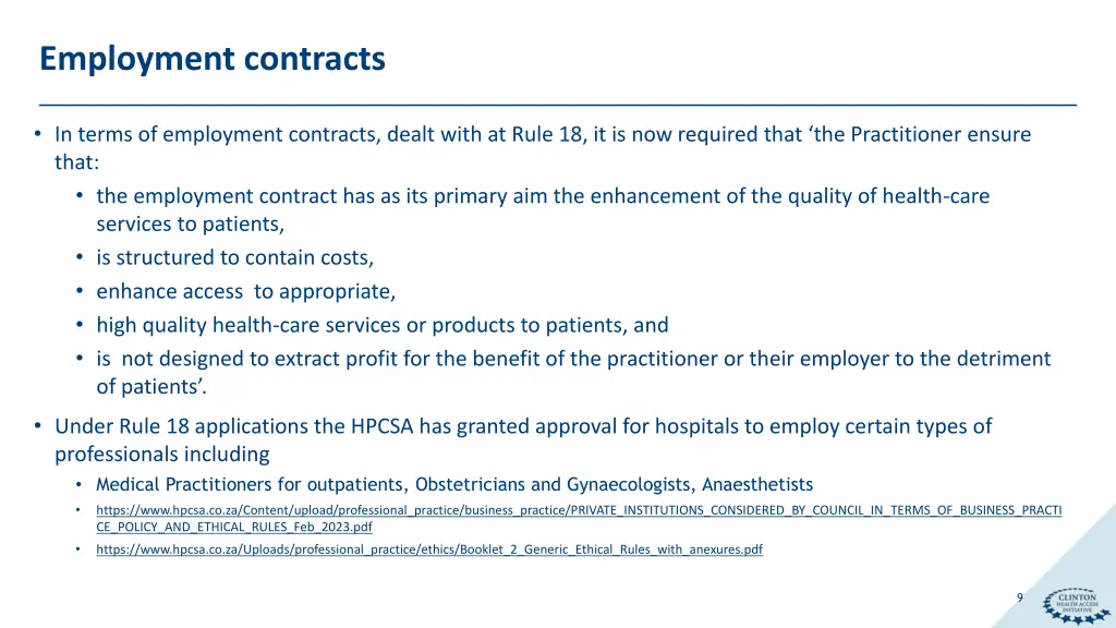 employment contracts