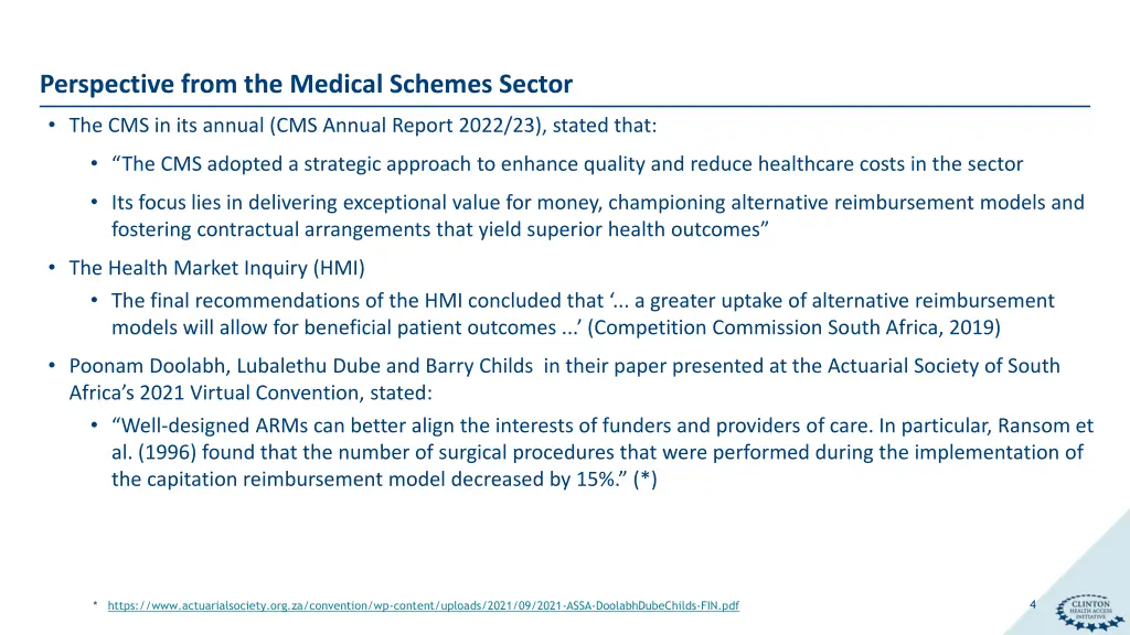 perspective from the medical schemes sector