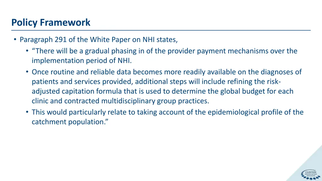 policy framework