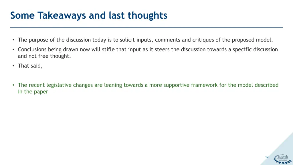 some takeaways and last thoughts