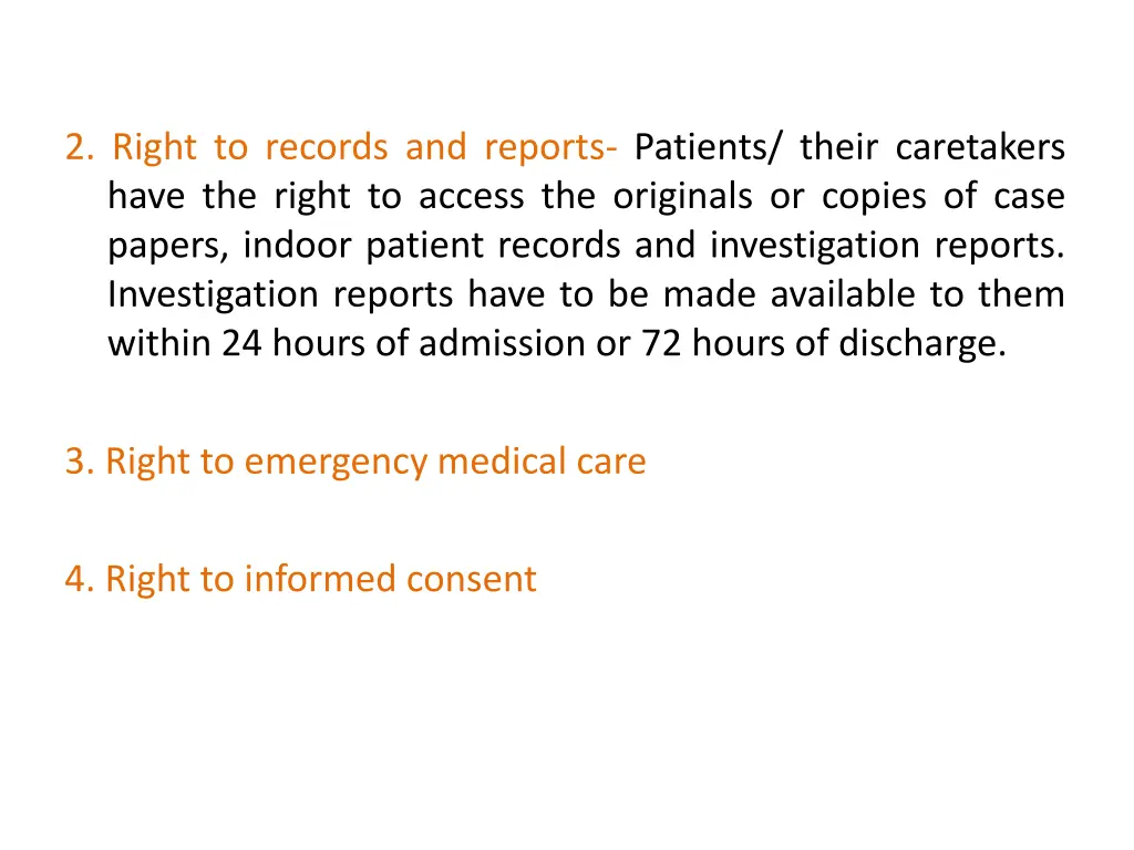 2 right to records and reports patients their
