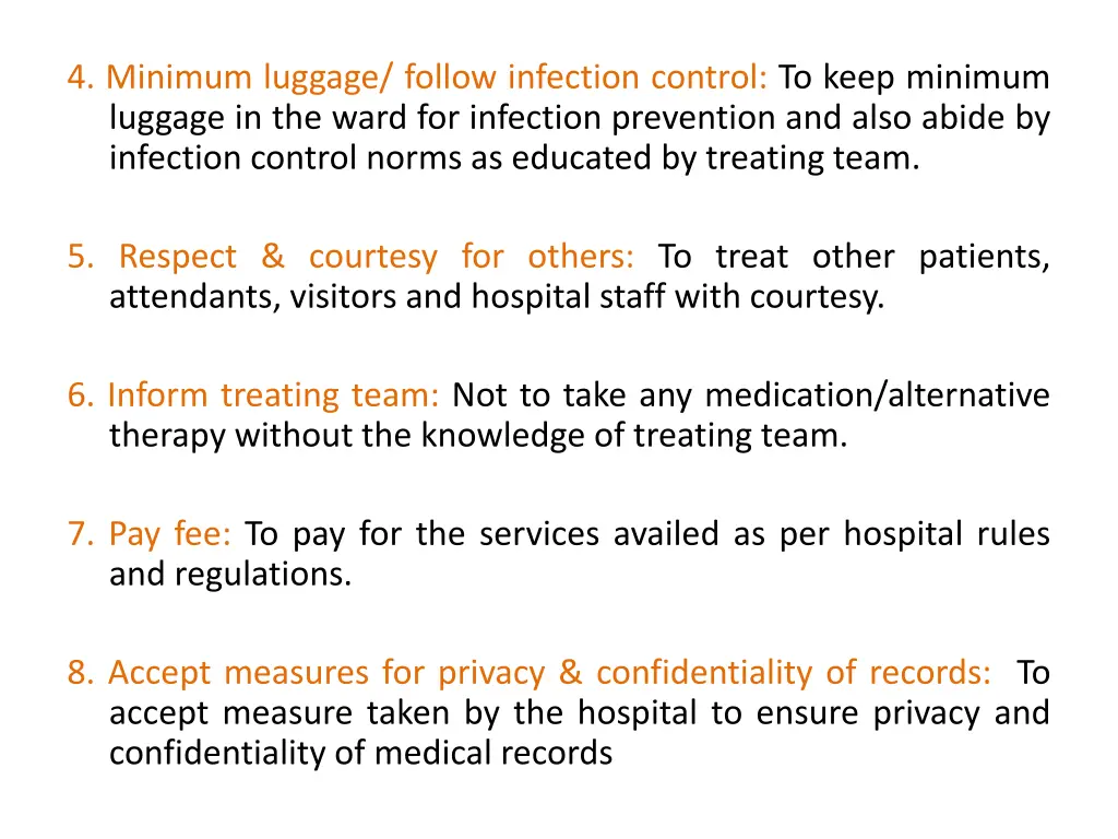 4 minimum luggage follow infection control