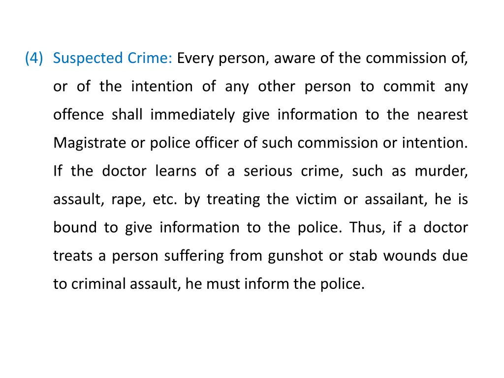 4 suspected crime every person aware