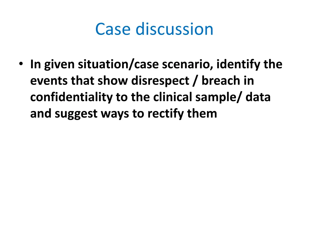 case discussion
