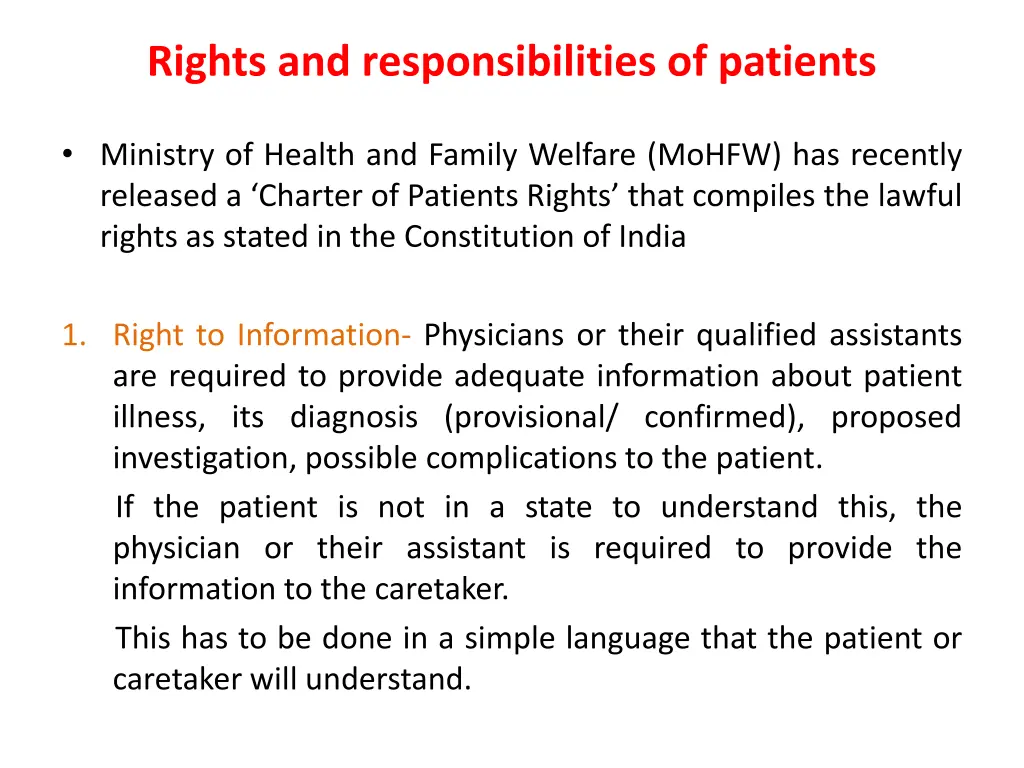 rights and responsibilities of patients