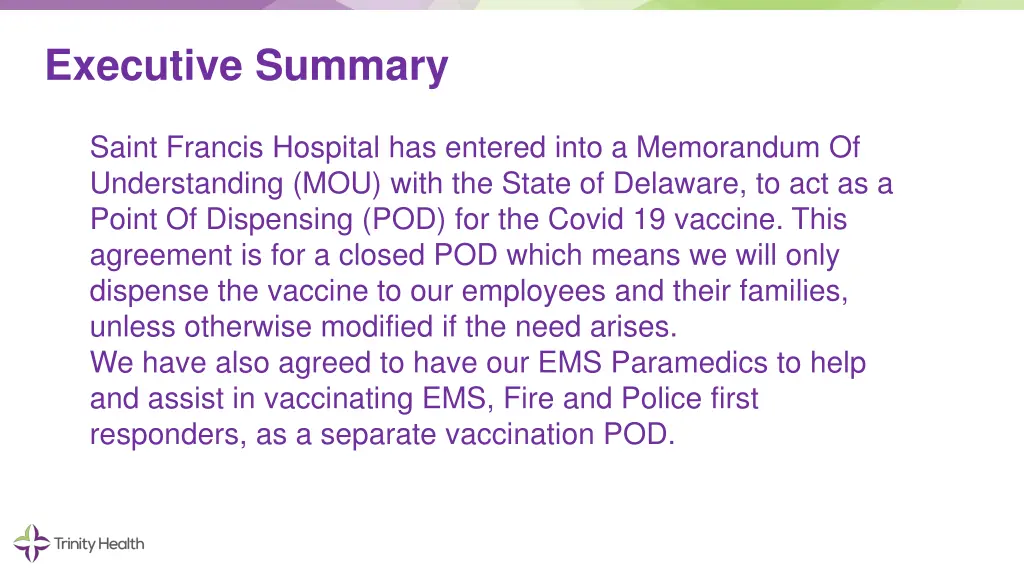 executive summary