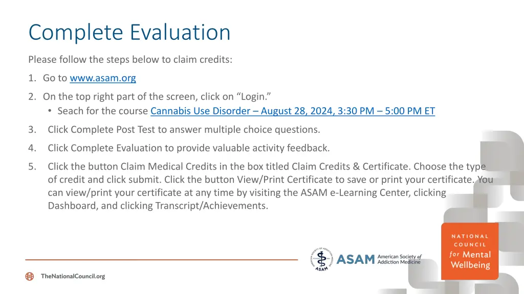 complete evaluation
