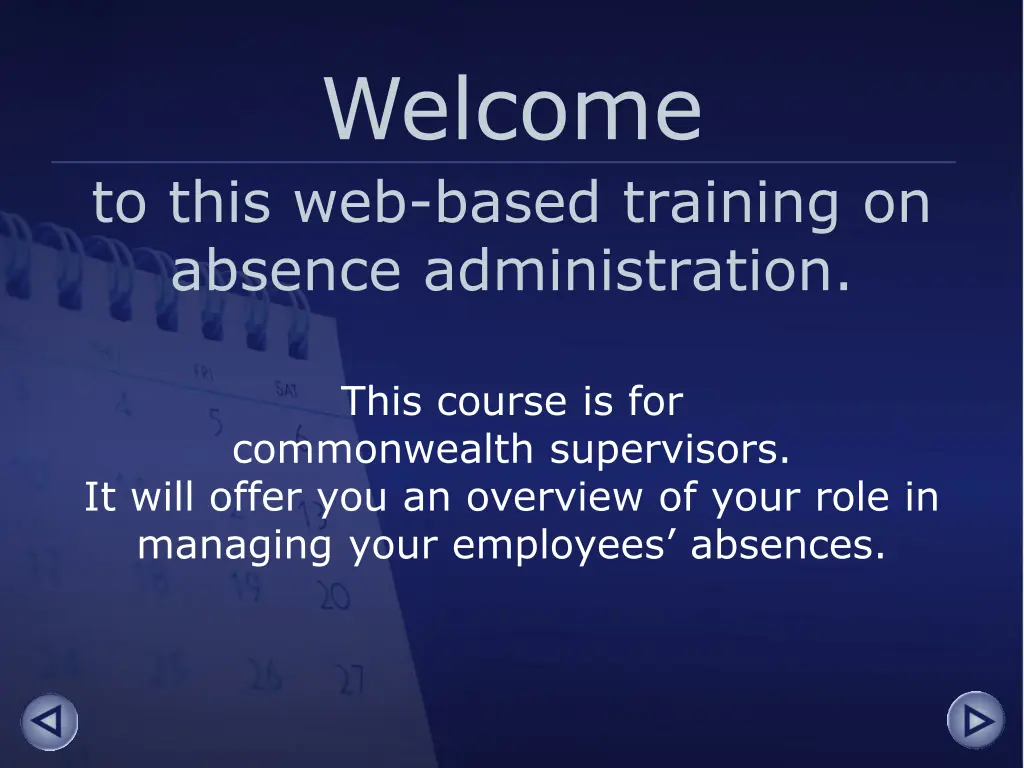 welcome