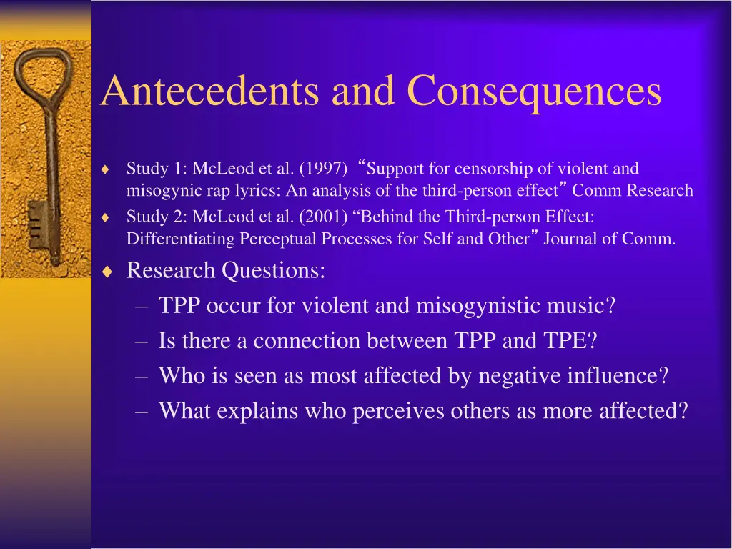 antecedents and consequences