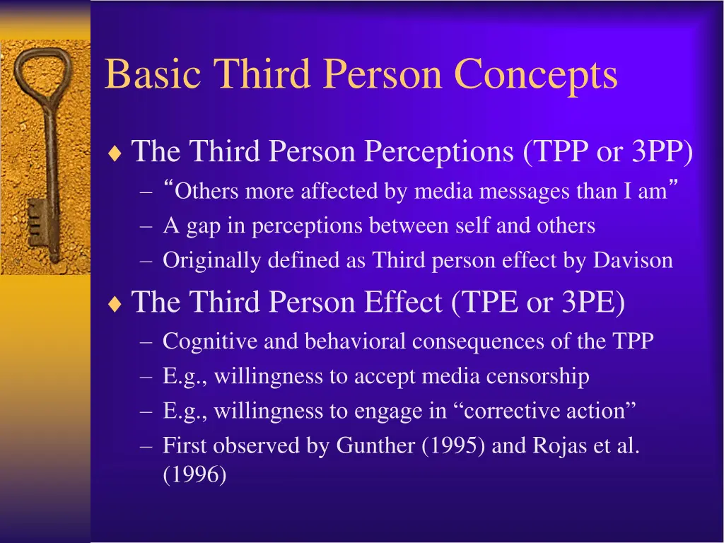 basic third person concepts