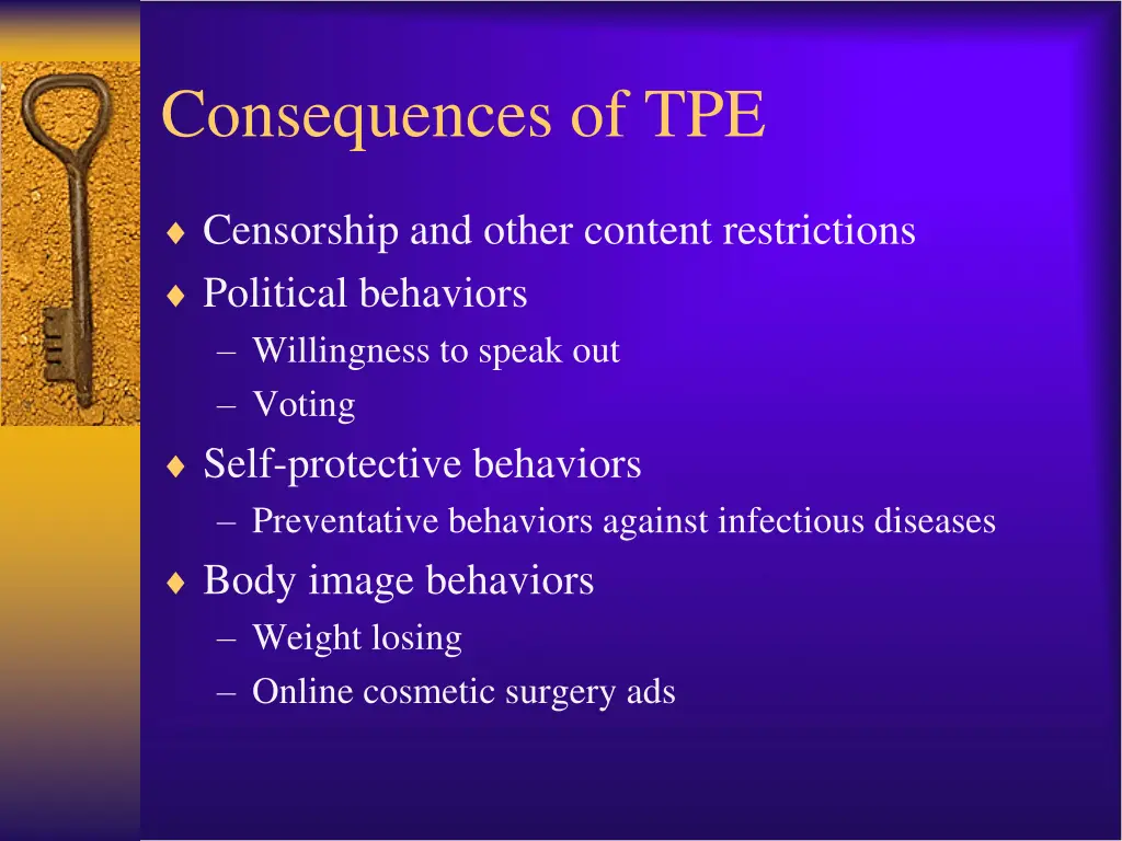 consequences of tpe