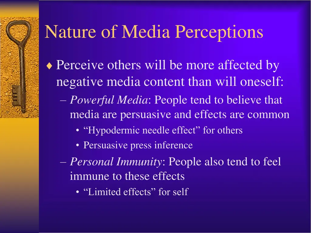 nature of media perceptions