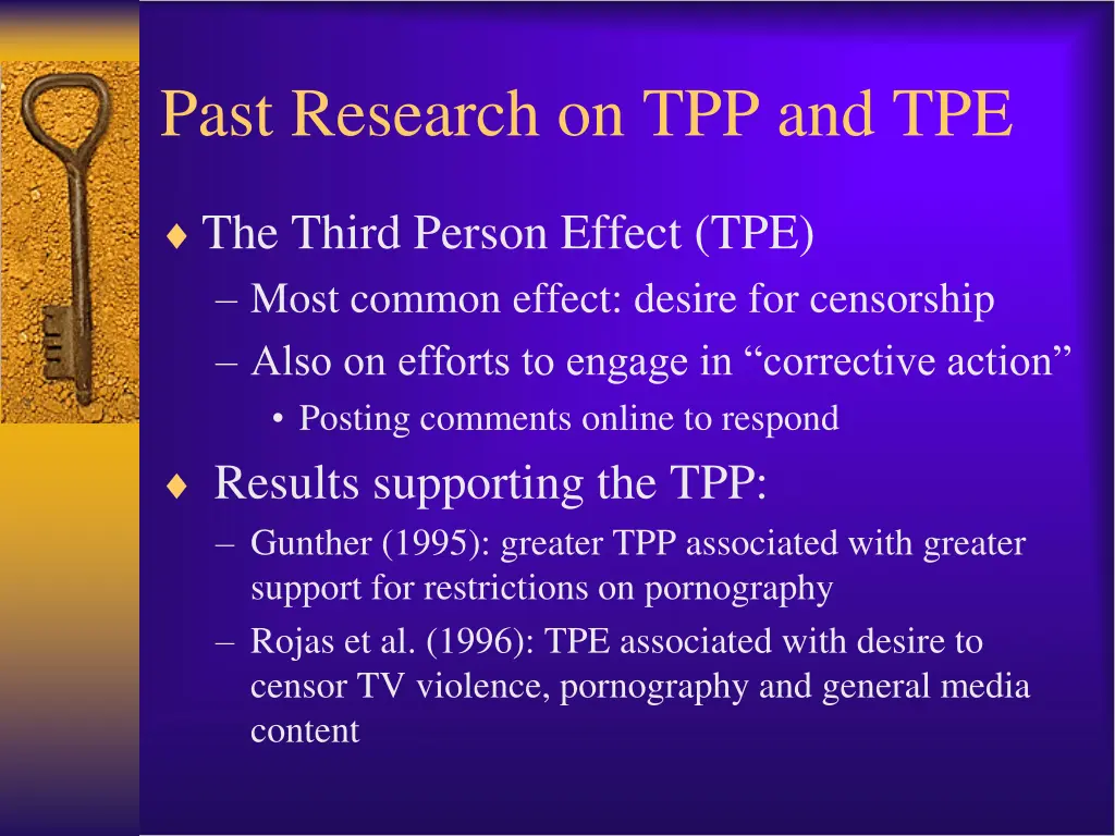 past research on tpp and tpe