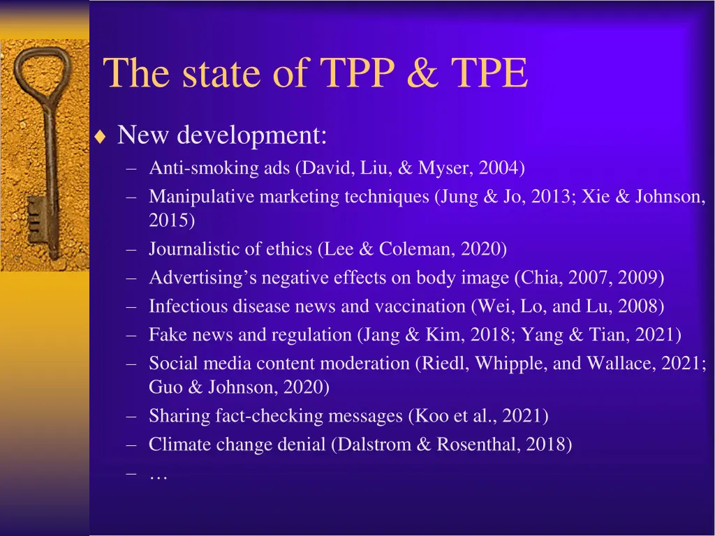 the state of tpp tpe