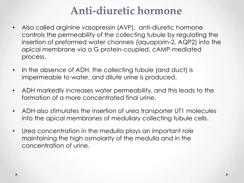 anti diuretic hormone
