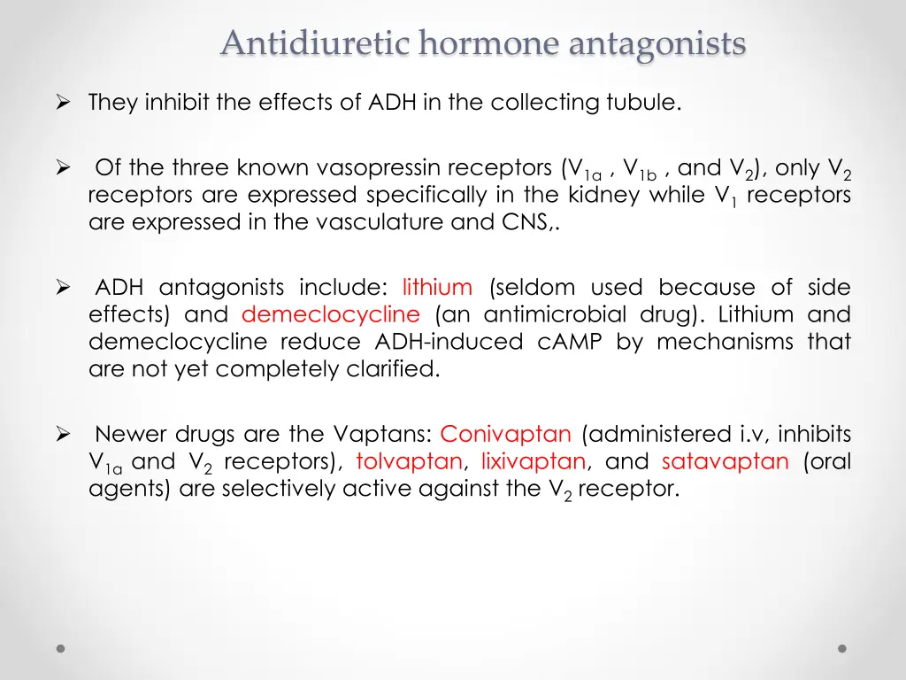 antidiuretic hormone antagonists