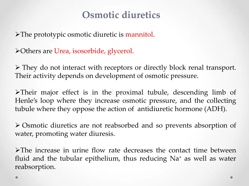 osmotic diuretics