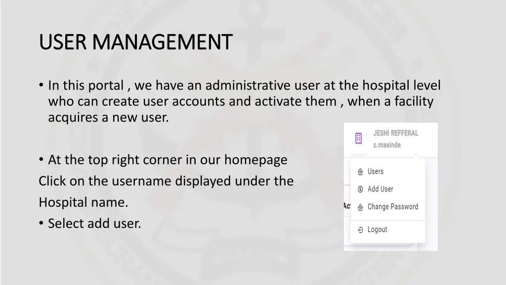 user management user management
