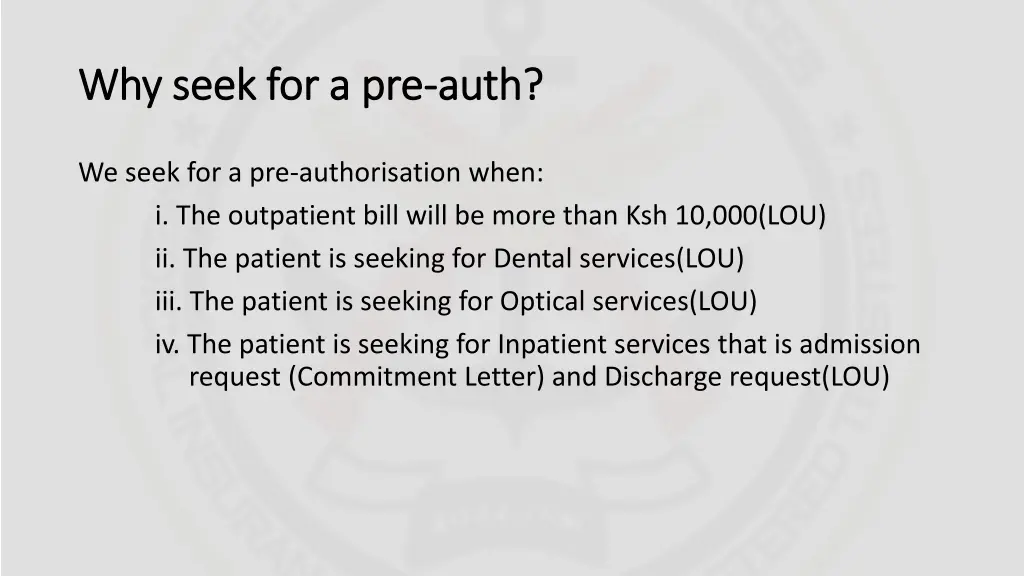why seek for a pre why seek for a pre auth