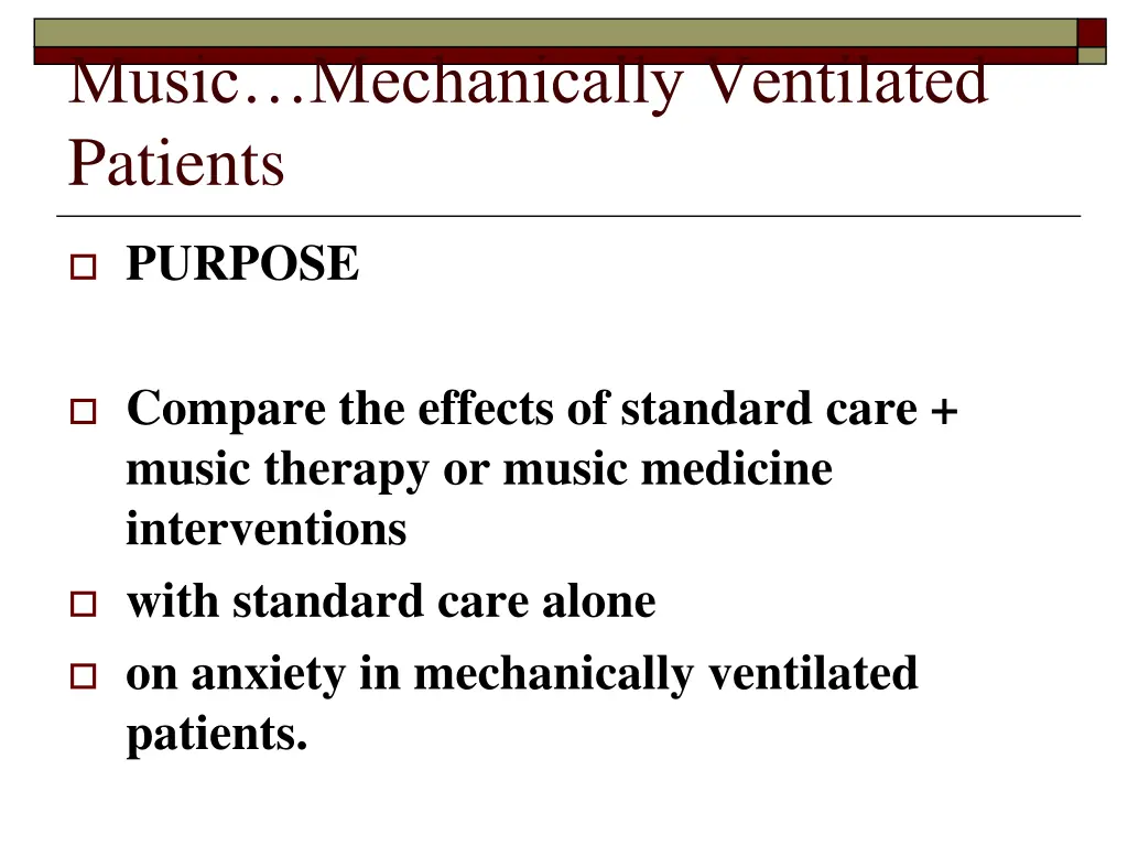 music mechanically ventilated patients