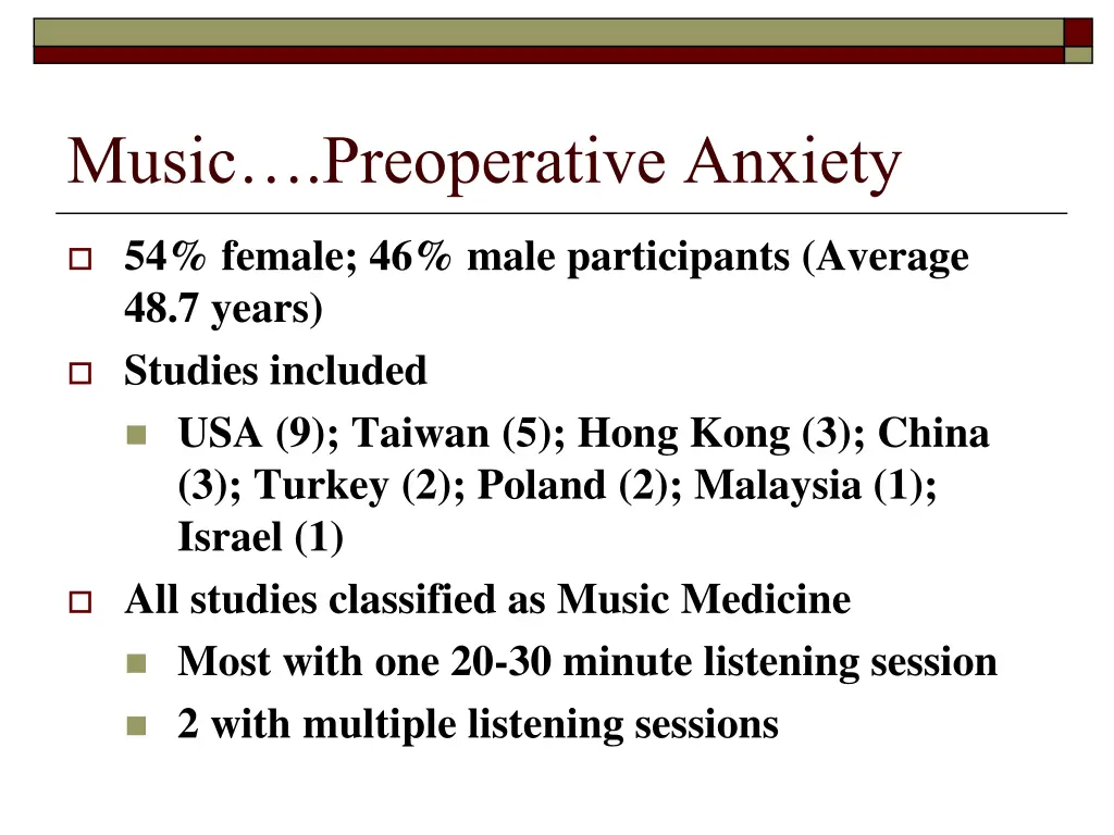 music preoperative anxiety 1