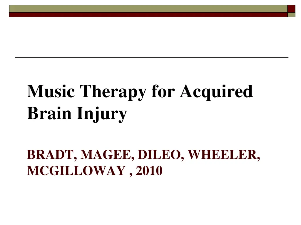 music therapy for acquired brain injury