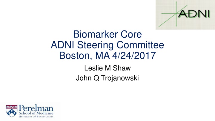 biomarker core adni steering committee boston