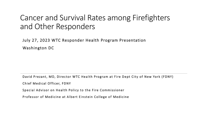 cancer and survival rates among firefighters