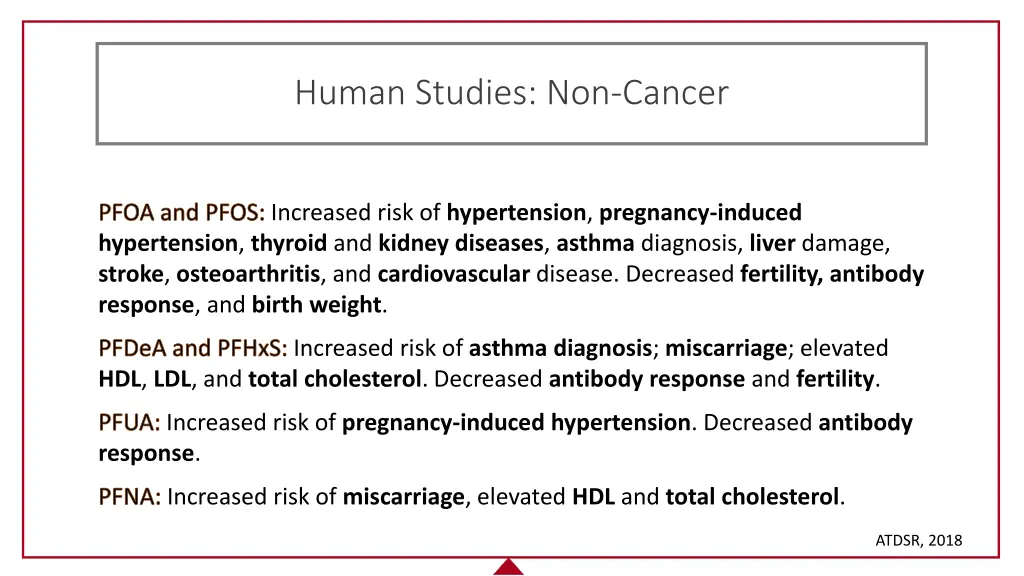 human studies non cancer
