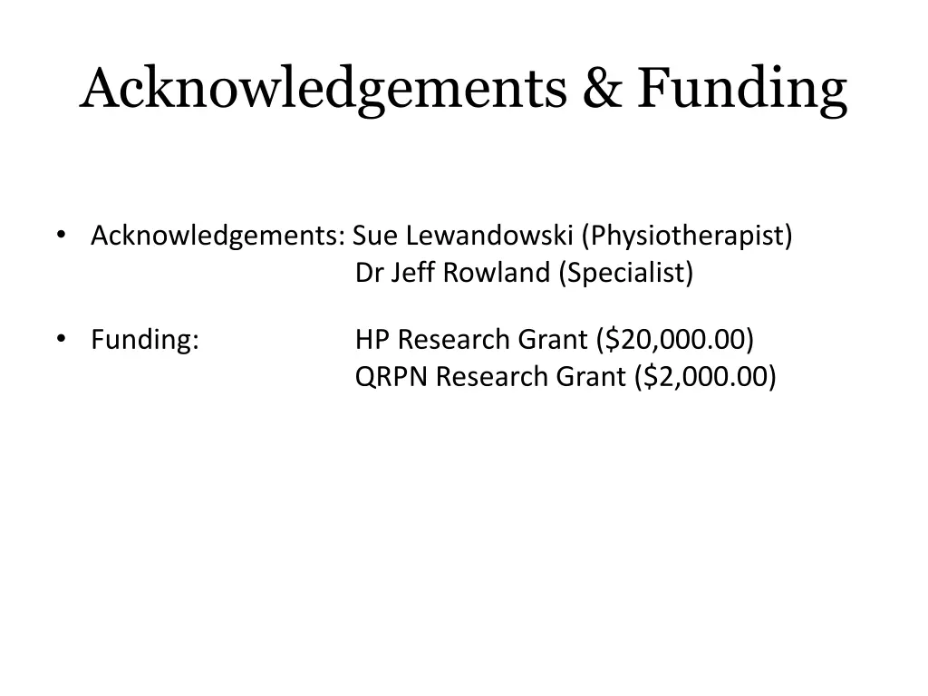 acknowledgements funding