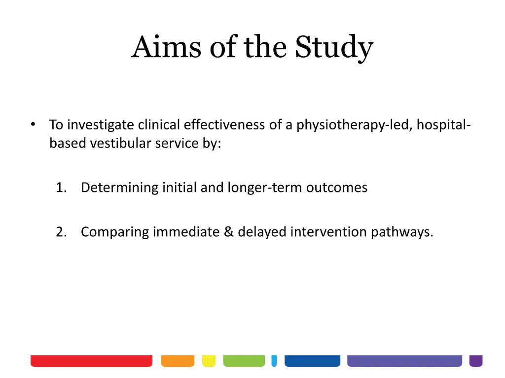 aims of the study