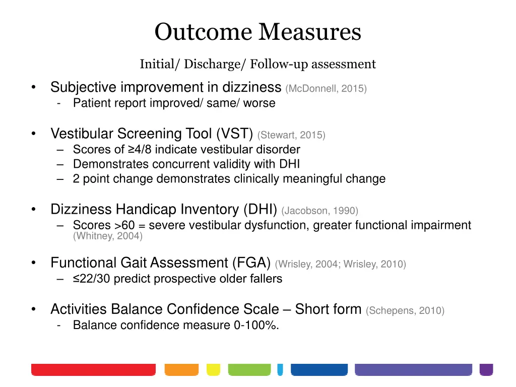 outcome measures